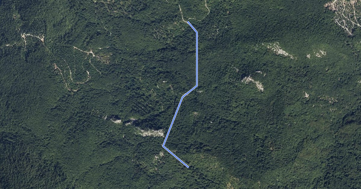 Маршрут A61B на спутниковом снимке