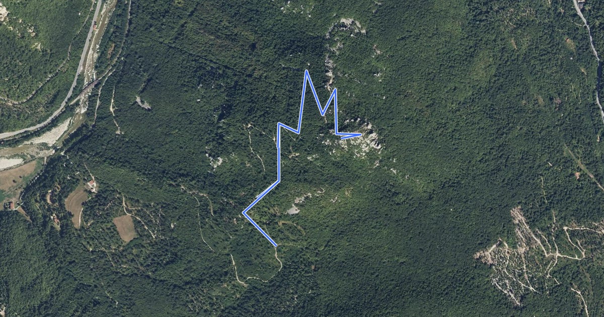 Маршрут A61C на спутниковом снимке
