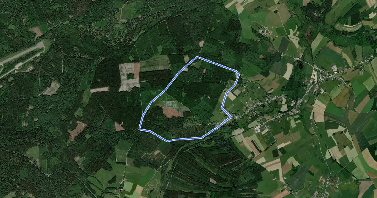 Маршрут A7. Promenade de Bois Cousin на спутниковом снимке