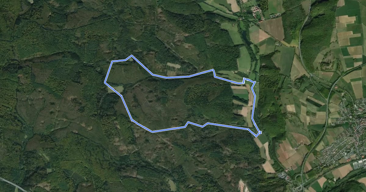 Маршрут A9 Rundwanderweg Hardehausen на спутниковом снимке