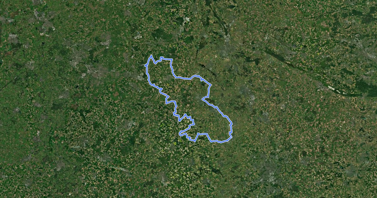 Маршрут Aa-Vechte-Route на спутниковом снимке