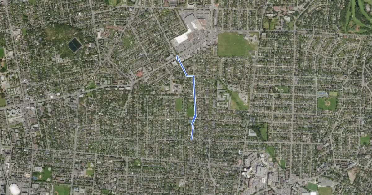 Маршрут AAA Oaklands Connector на спутниковом снимке