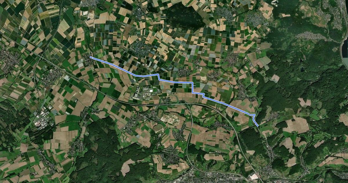 Маршрут Aachen-Frankfurter Heerstraße на спутниковом снимке
