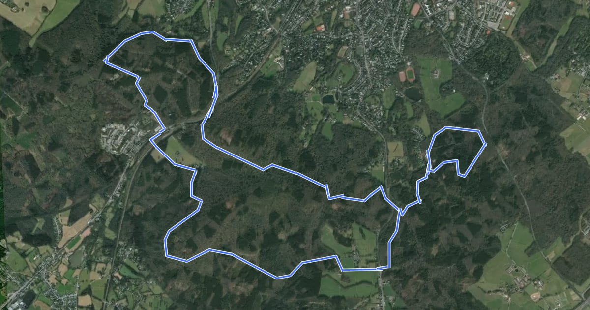 Маршрут Aachener Stadtwald (Tour 4) на спутниковом снимке