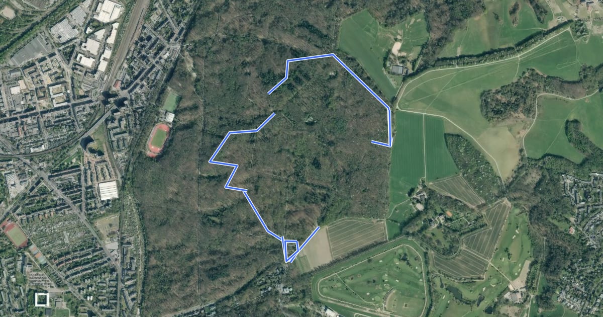 Маршрут Aaper Wald Rundweg A2 на спутниковом снимке