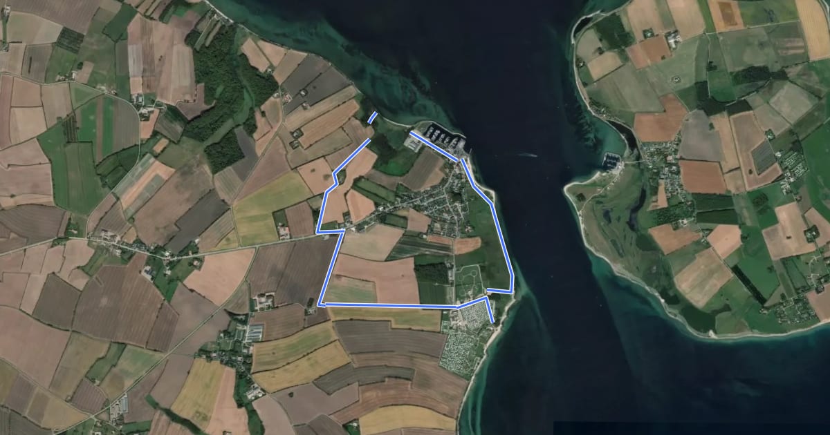 Маршрут Aarøsund на спутниковом снимке
