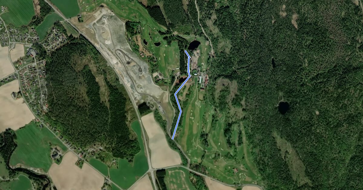 Маршрут Aas gård natursti на спутниковом снимке