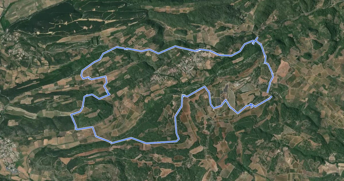 Маршрут Abbaye de Fontcaude на спутниковом снимке