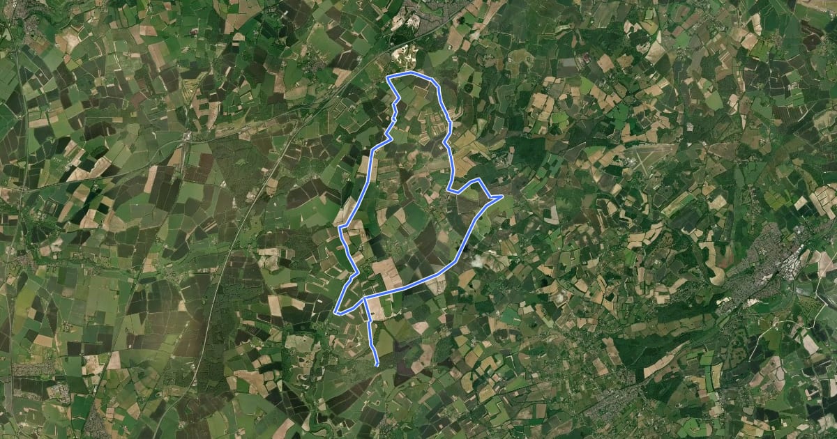 Маршрут Abbotstone Down Off-Road Cycle Trail на спутниковом снимке