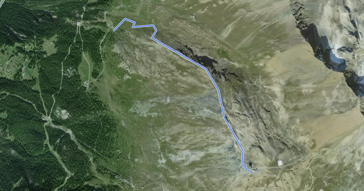 Маршрут Abenteuerweg на спутниковом снимке