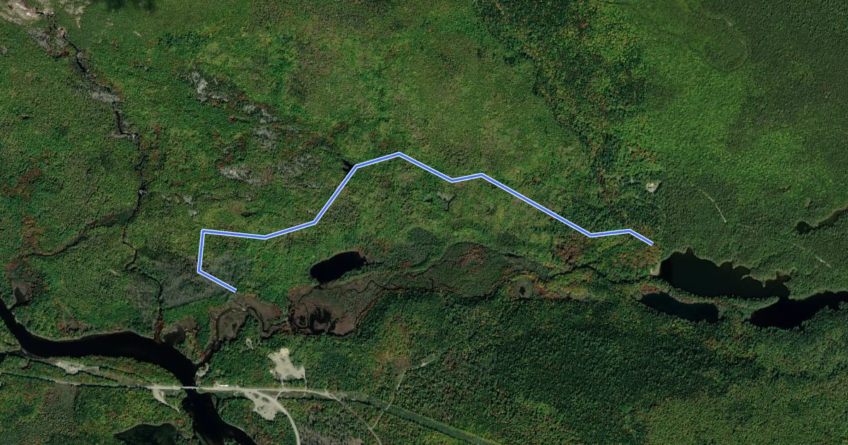 Маршрут Abol Pond Trail на спутниковом снимке