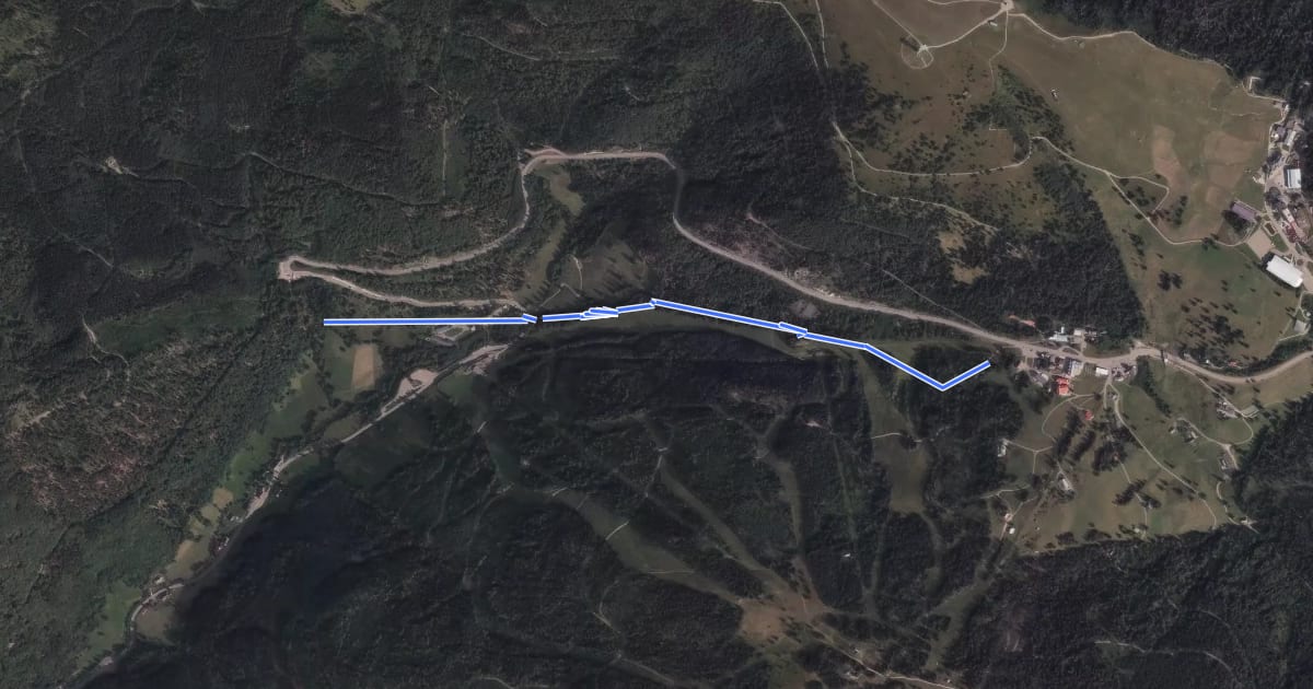 Маршрут Abzweig Hebelweg - Fahler Wasserfall на спутниковом снимке