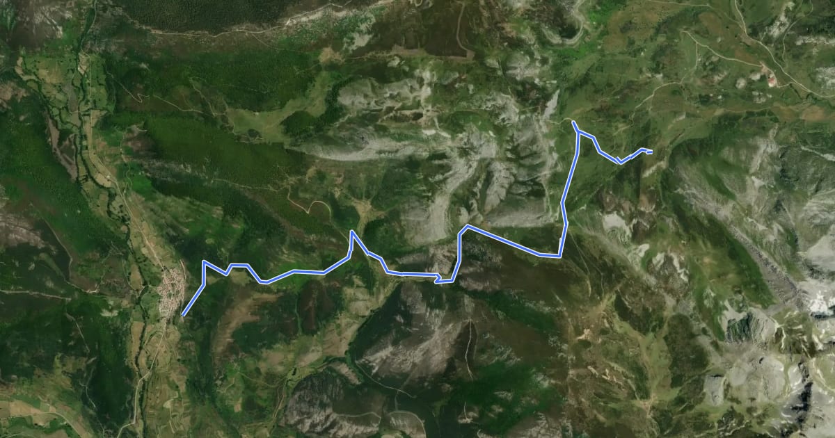 Маршрут Acampada de la Manada Kanhiwara на спутниковом снимке