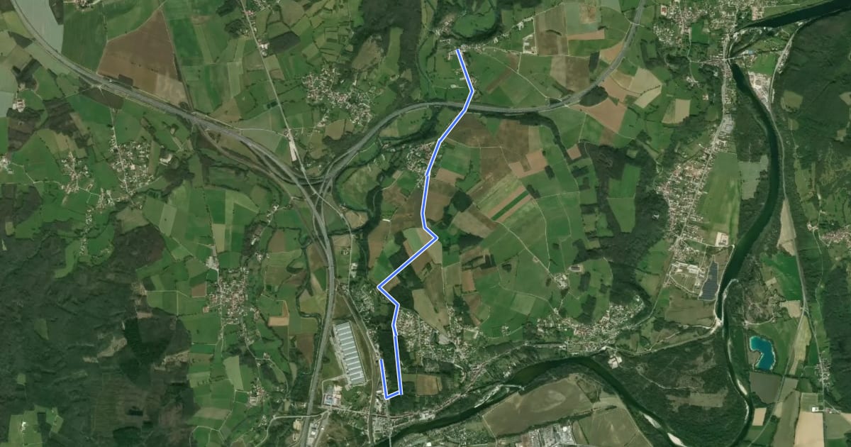 Маршрут Accès Tour du Revermont на спутниковом снимке