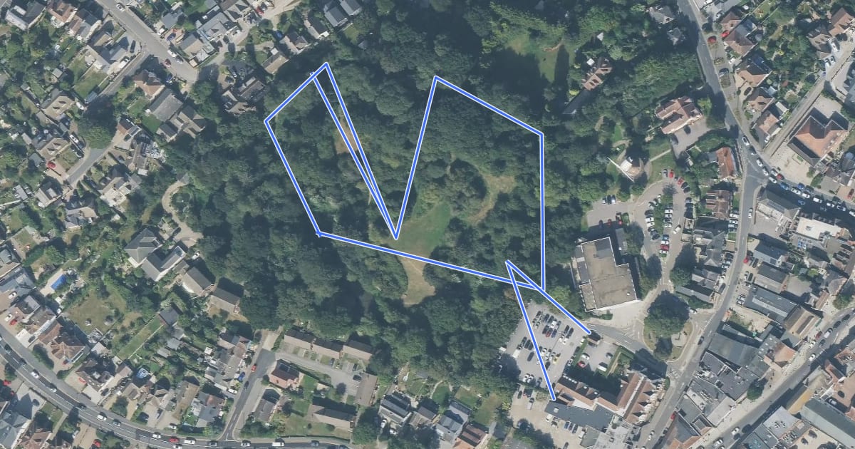 Маршрут Accessible Route, Rayleigh Mount на спутниковом снимке