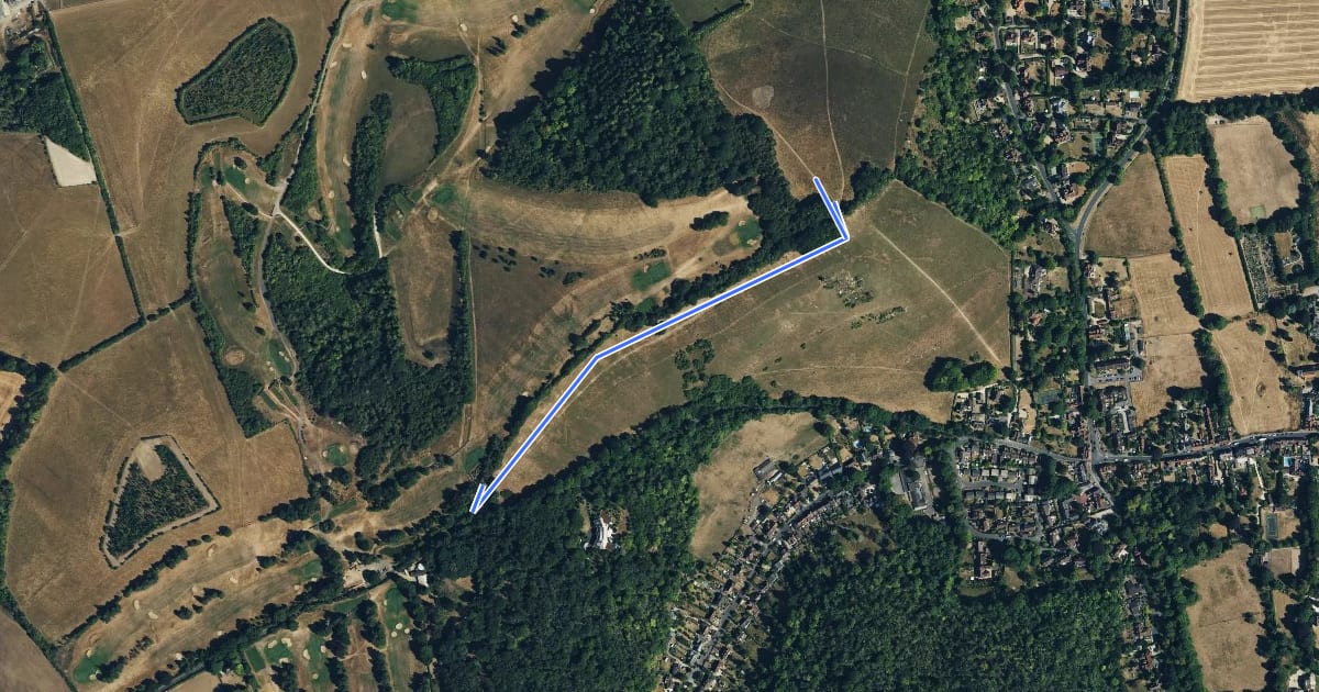 Маршрут Accessible Walk, Goring Gap на спутниковом снимке