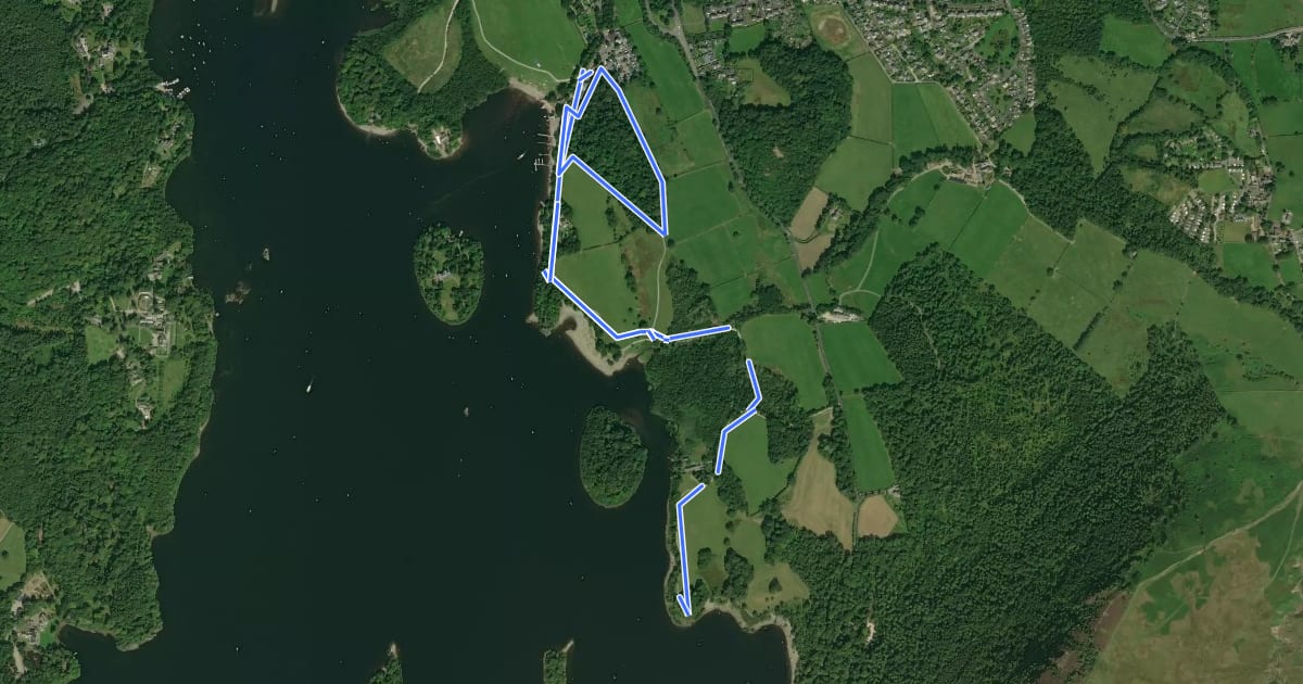 Маршрут Accessible walk to Broomhill Point, North Lakes Outdoors на спутниковом снимке