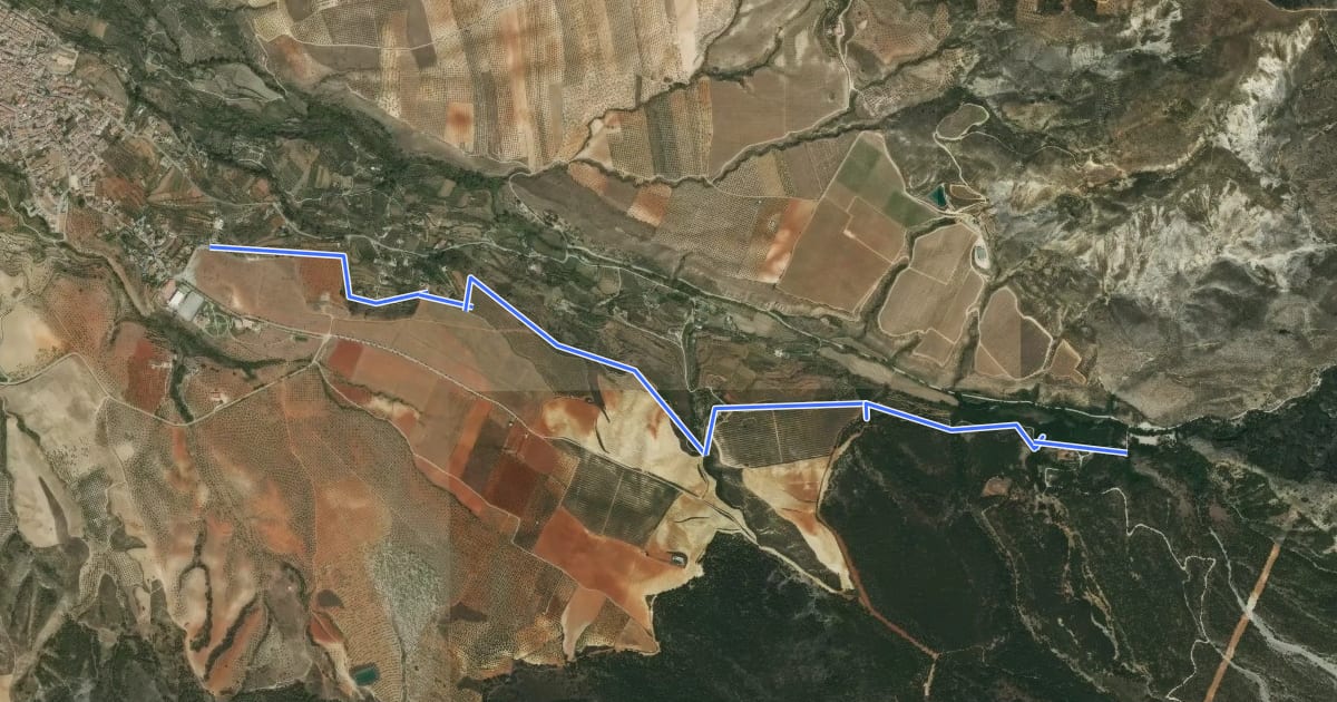 Маршрут Acequia Alta de Dílar на спутниковом снимке