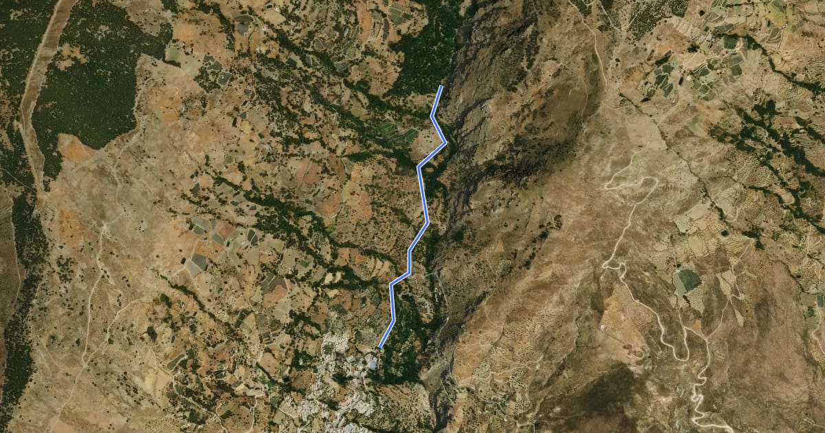 Маршрут Acequia Baja на спутниковом снимке