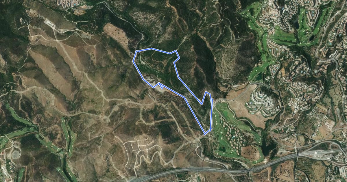 Маршрут Acequia del Guadalmina на спутниковом снимке