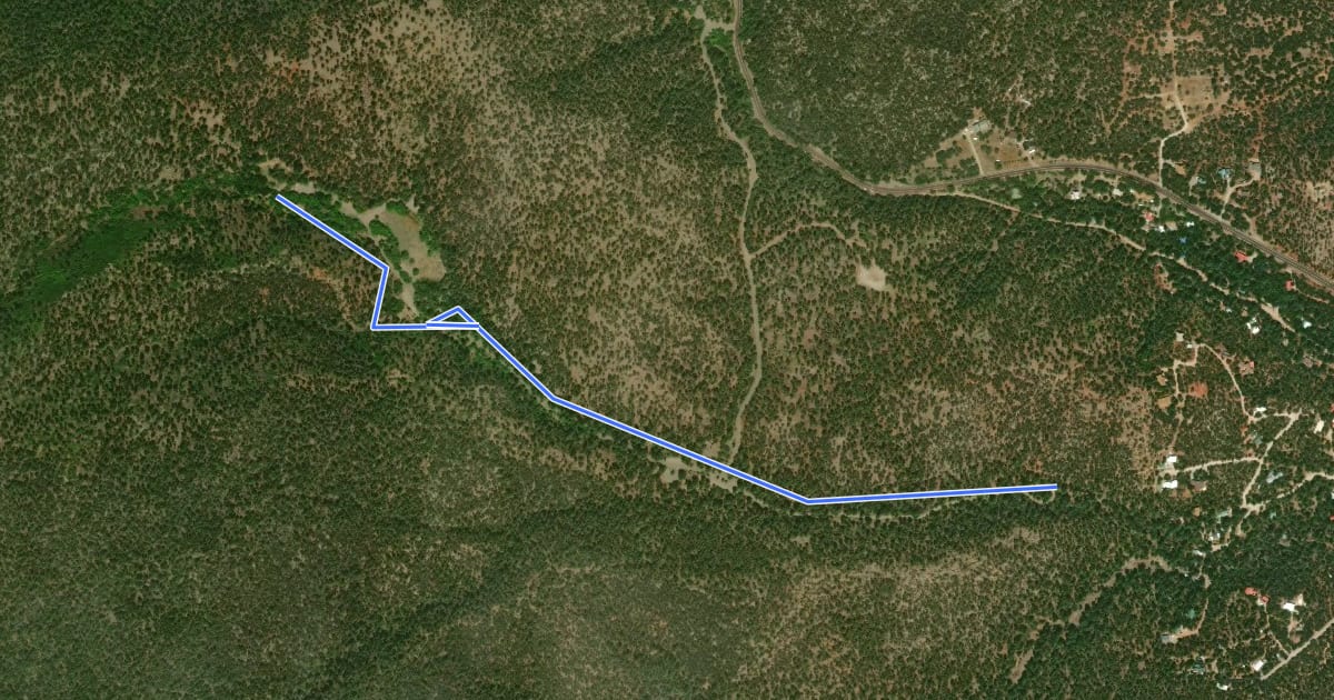 Маршрут Acequia Trail на спутниковом снимке