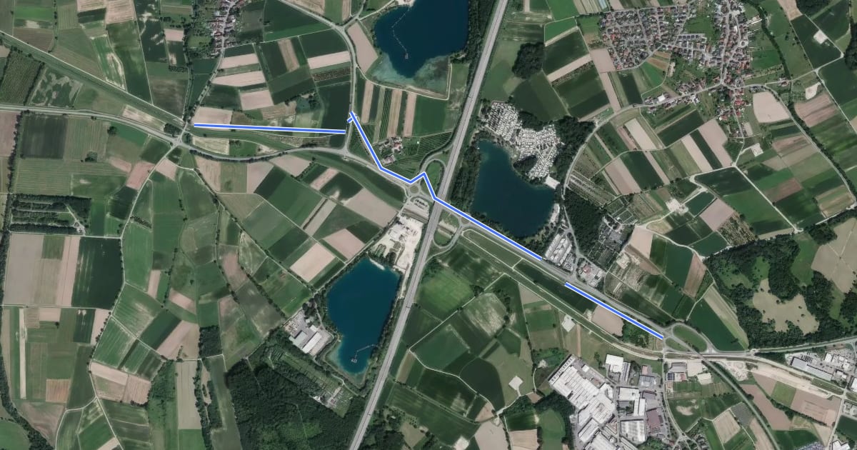 Маршрут Acherbrücke Engert - Schwanzgass на спутниковом снимке