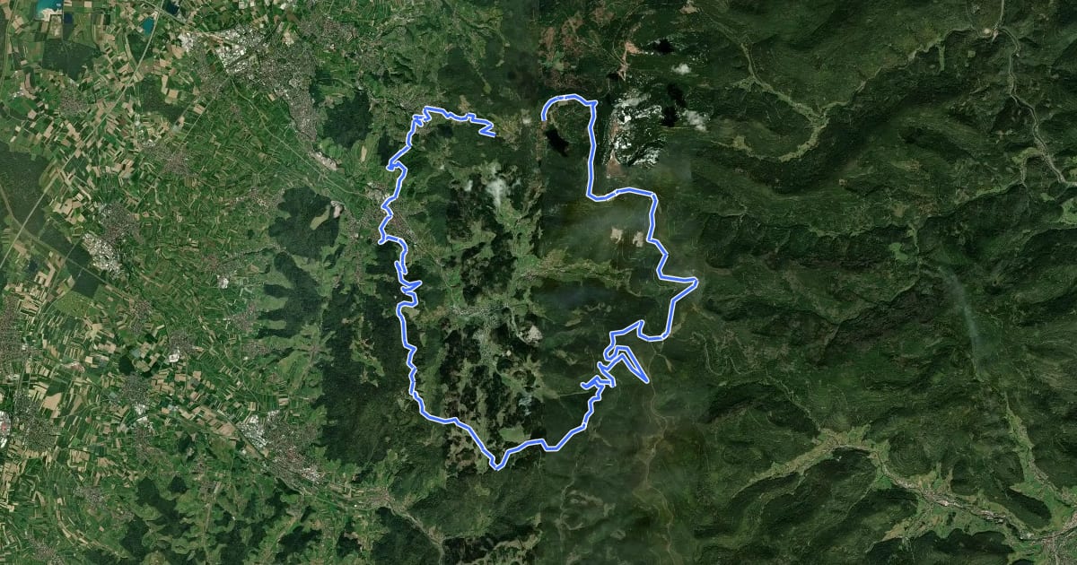 Маршрут Achertäler Panoramarunde Bike & Tal на спутниковом снимке