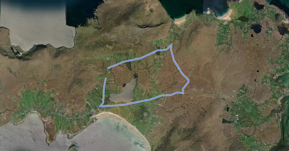 Маршрут Achill Cycle Hub - Loop 3 на спутниковом снимке