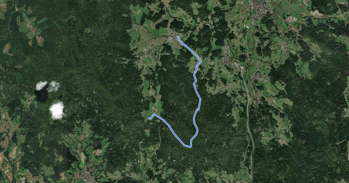Маршрут Achslacher Zielweg Nr. 1 на спутниковом снимке
