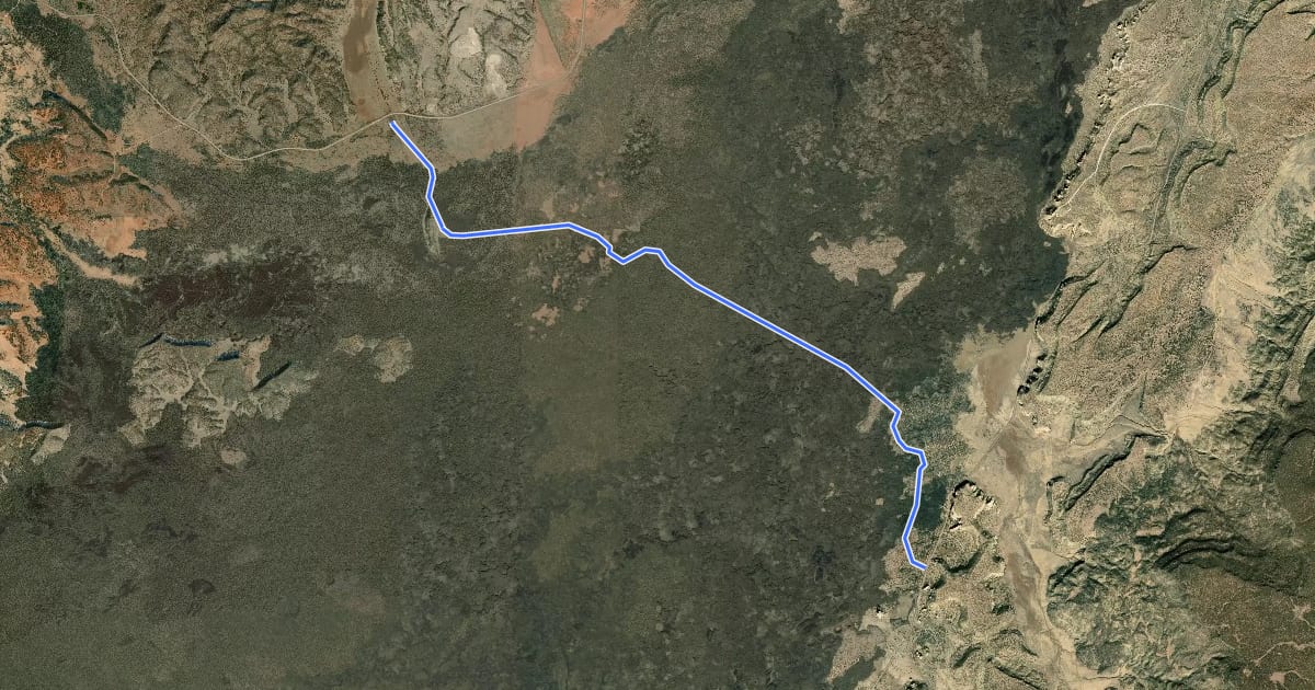 Маршрут Acoma-Zuni Trail на спутниковом снимке