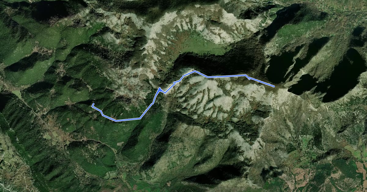 Маршрут Acqua del Carpino-Monte Gemma на спутниковом снимке