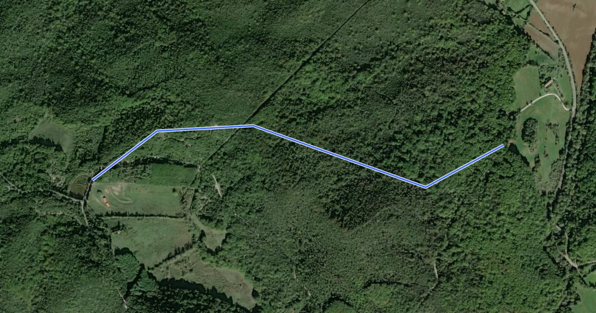 Маршрут Acquaferrata на спутниковом снимке