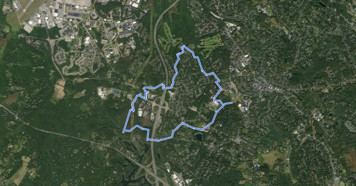 Маршрут ACROSS Lexington Route F на спутниковом снимке