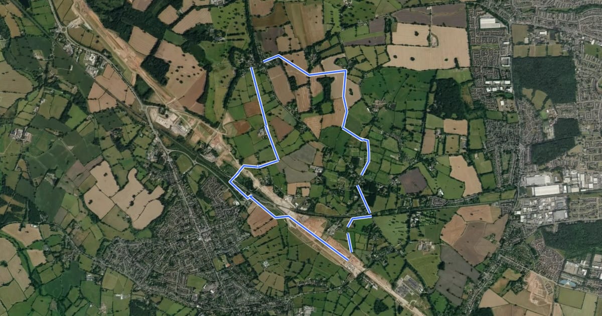 Маршрут ACW Circular Walk 02A (short-cut for C02) на спутниковом снимке