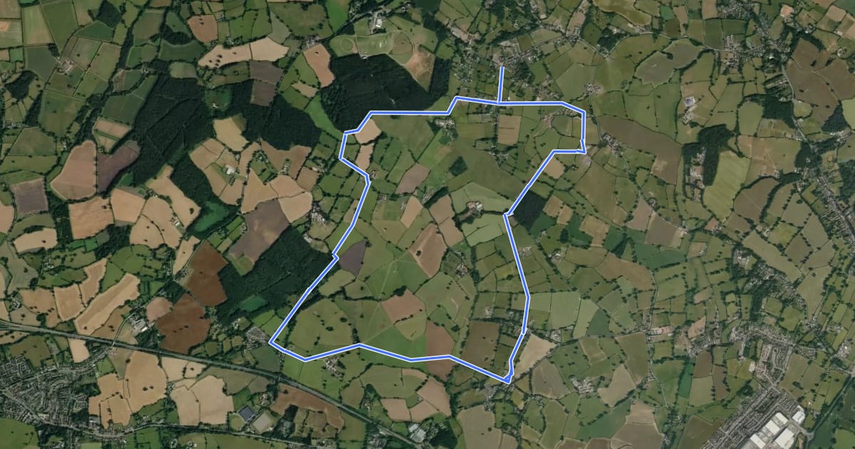 Маршрут ACW Circular Walk 19A (short-cut to C19) на спутниковом снимке