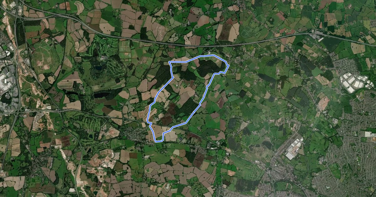 Маршрут ACW Circular Walk 20 на спутниковом снимке