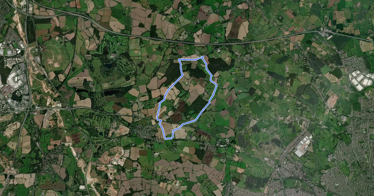Маршрут ACW Circular Walk 20A (short-cut for C20) на спутниковом снимке