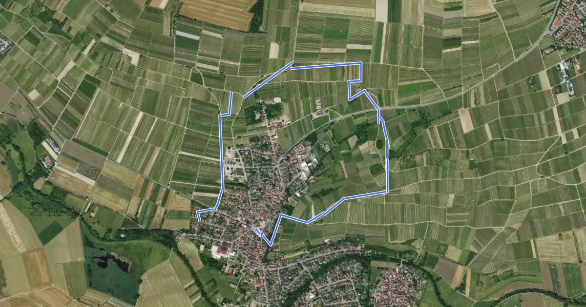 Маршрут Adam-Elsheimer-Rundweg на спутниковом снимке