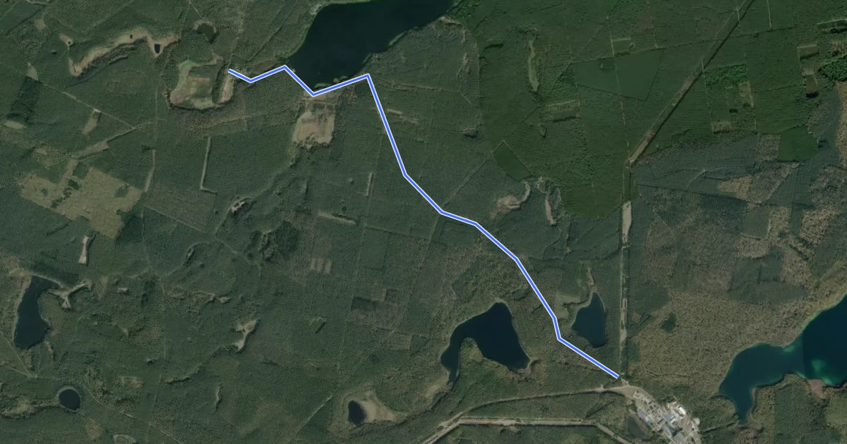 Маршрут Adamsmühle-KKW Rheinsberg на спутниковом снимке