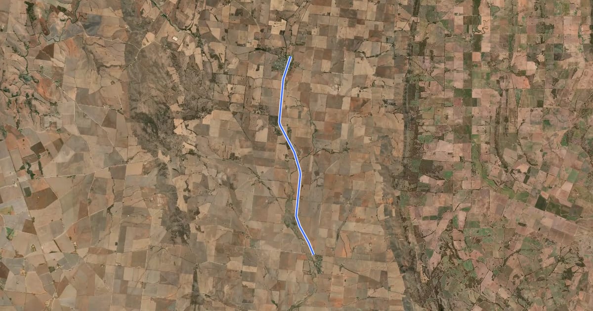 Маршрут Adelaide Wine Capital Cycle Trail (Proposed) на спутниковом снимке