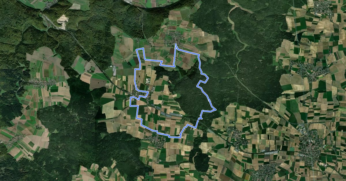 Маршрут Adelschlag - Magistrale Route II на спутниковом снимке