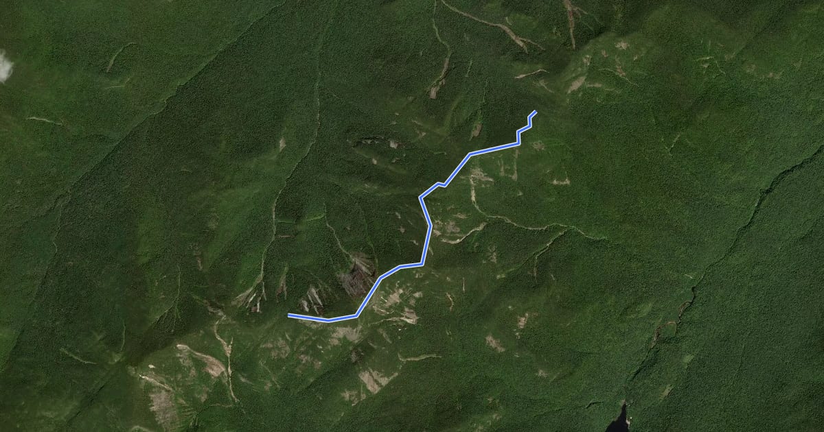 Маршрут ADK Range Trail на спутниковом снимке