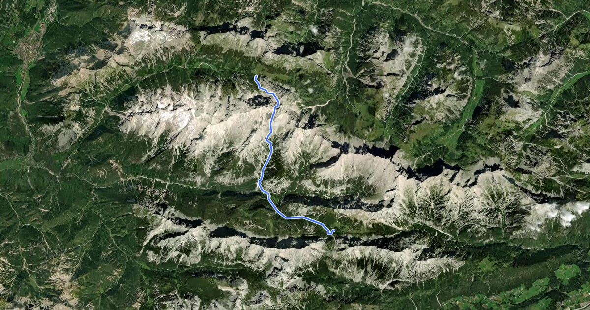 Маршрут Adlerweg Etappe 11 на спутниковом снимке