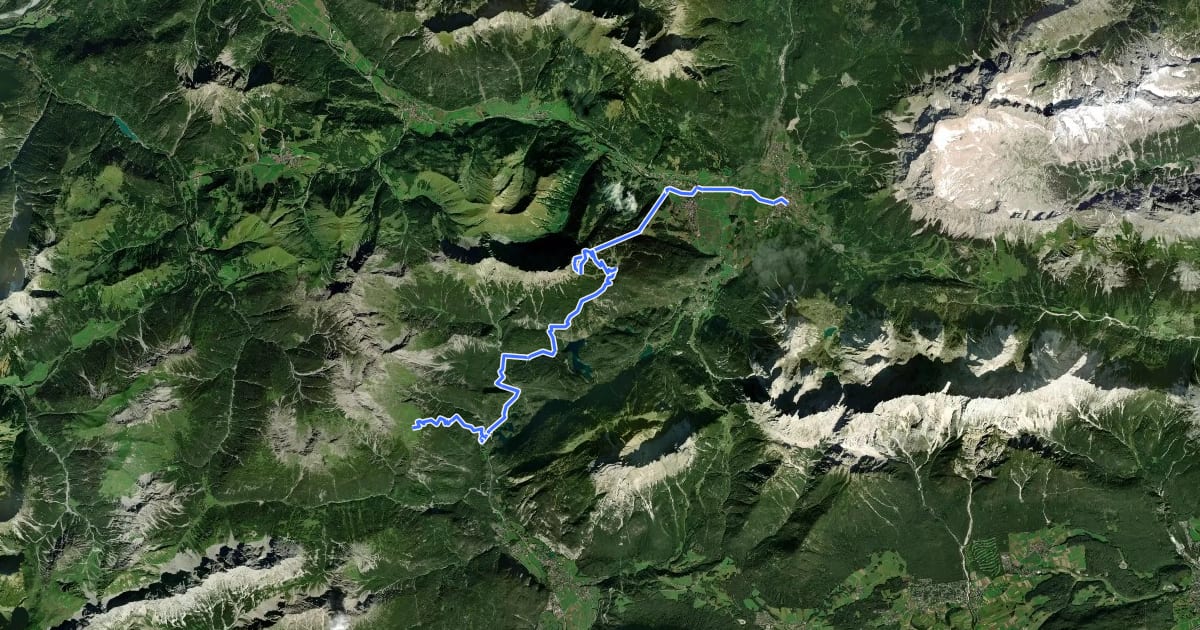 Маршрут Adlerweg Etappe 17 на спутниковом снимке