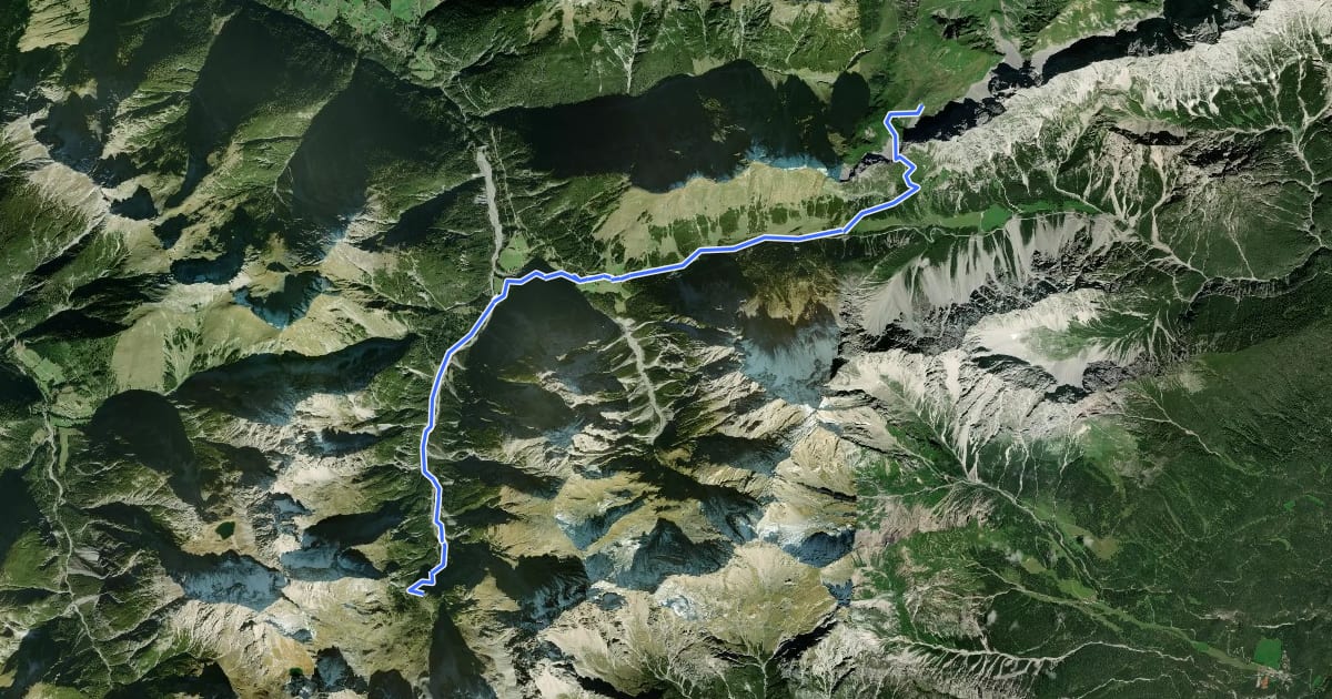 Маршрут Adlerweg Etappe 19 на спутниковом снимке