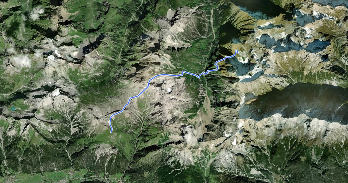 Маршрут Adlerweg Etappe 22 на спутниковом снимке