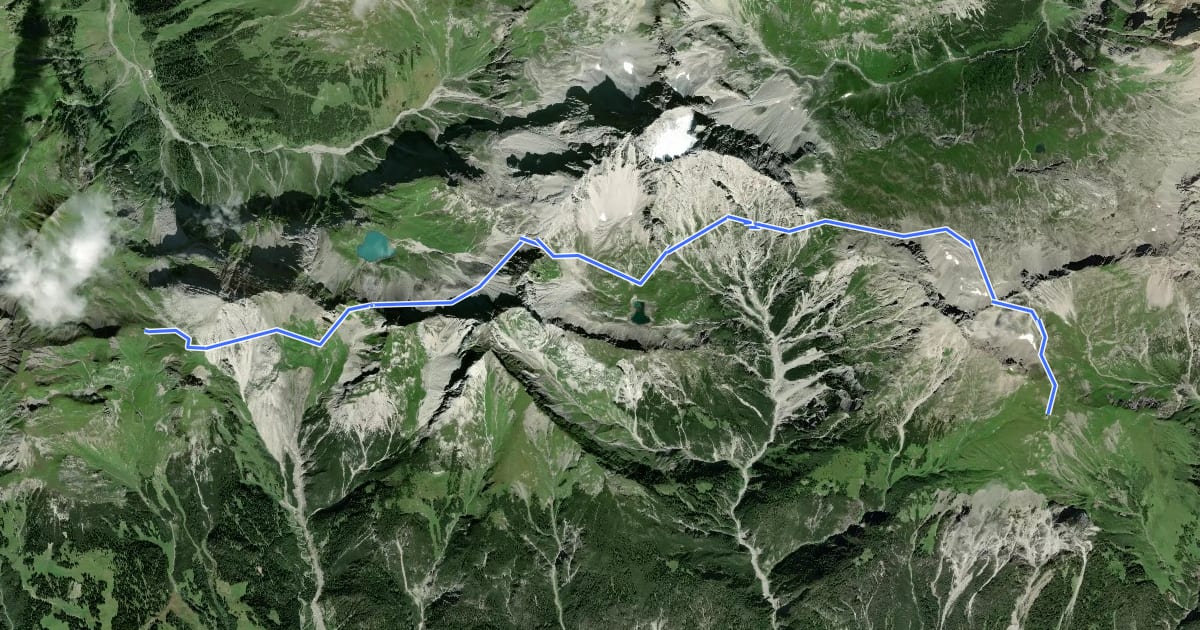 Маршрут Adlerweg Etappe 23 на спутниковом снимке