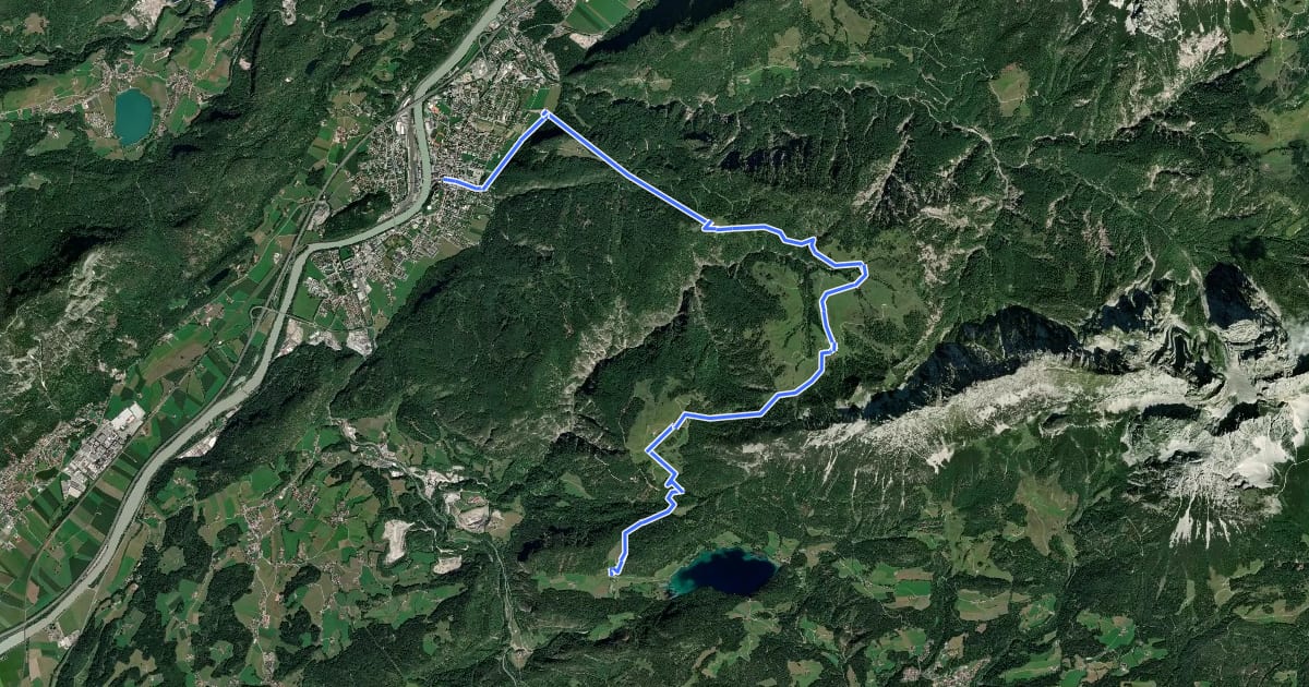 Маршрут Adlerweg Etappe 3 на спутниковом снимке