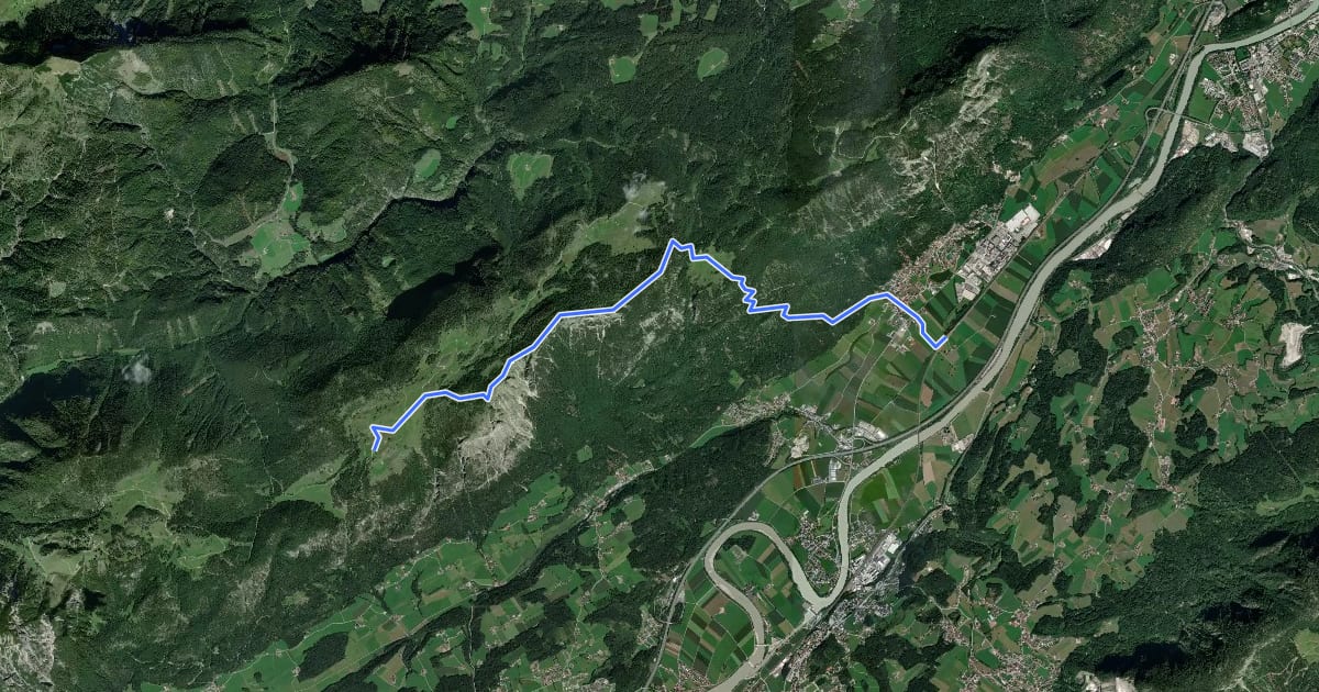 Маршрут Adlerweg Etappe 4 на спутниковом снимке
