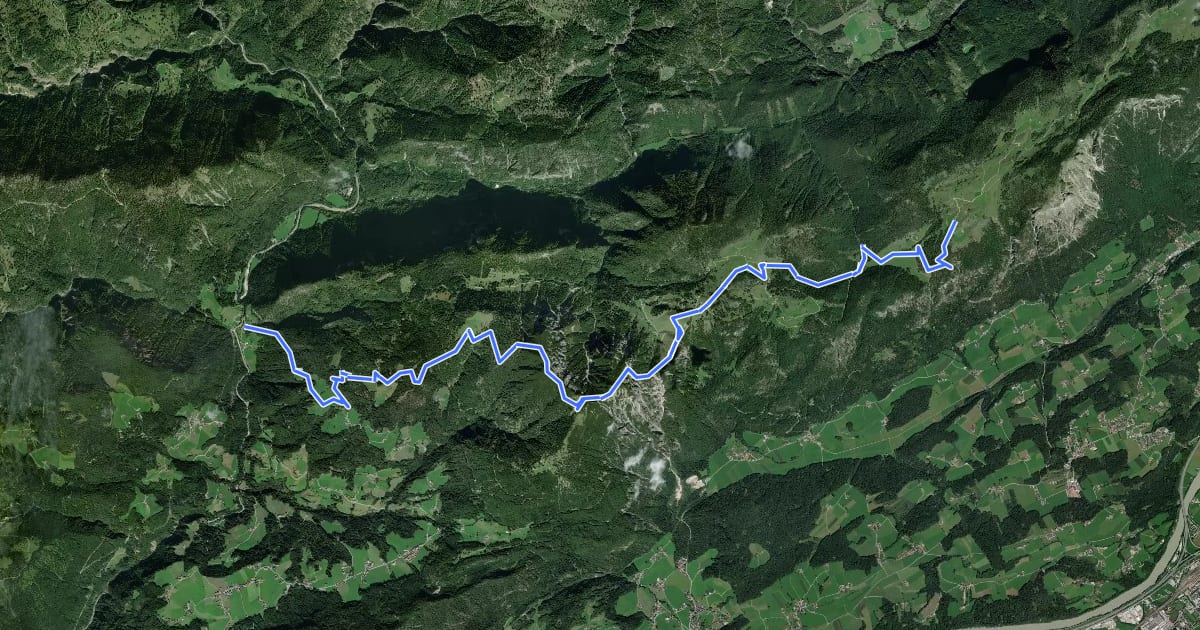 Маршрут Adlerweg Etappe 5 на спутниковом снимке